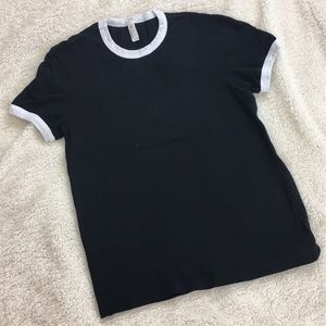 American Apparel 50/50 Crewneck Ringer T-Shirt